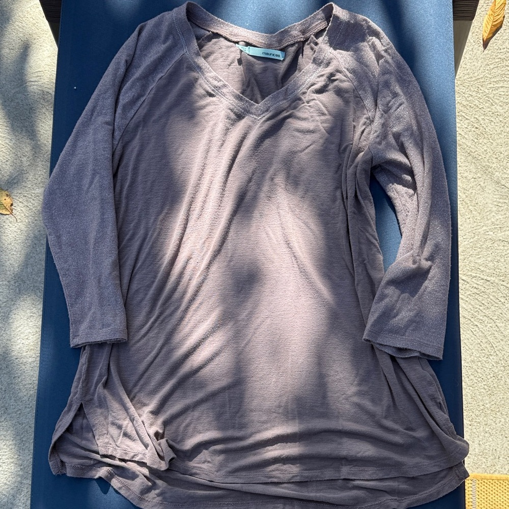 Maurices Long Sleeve V-Neck Top